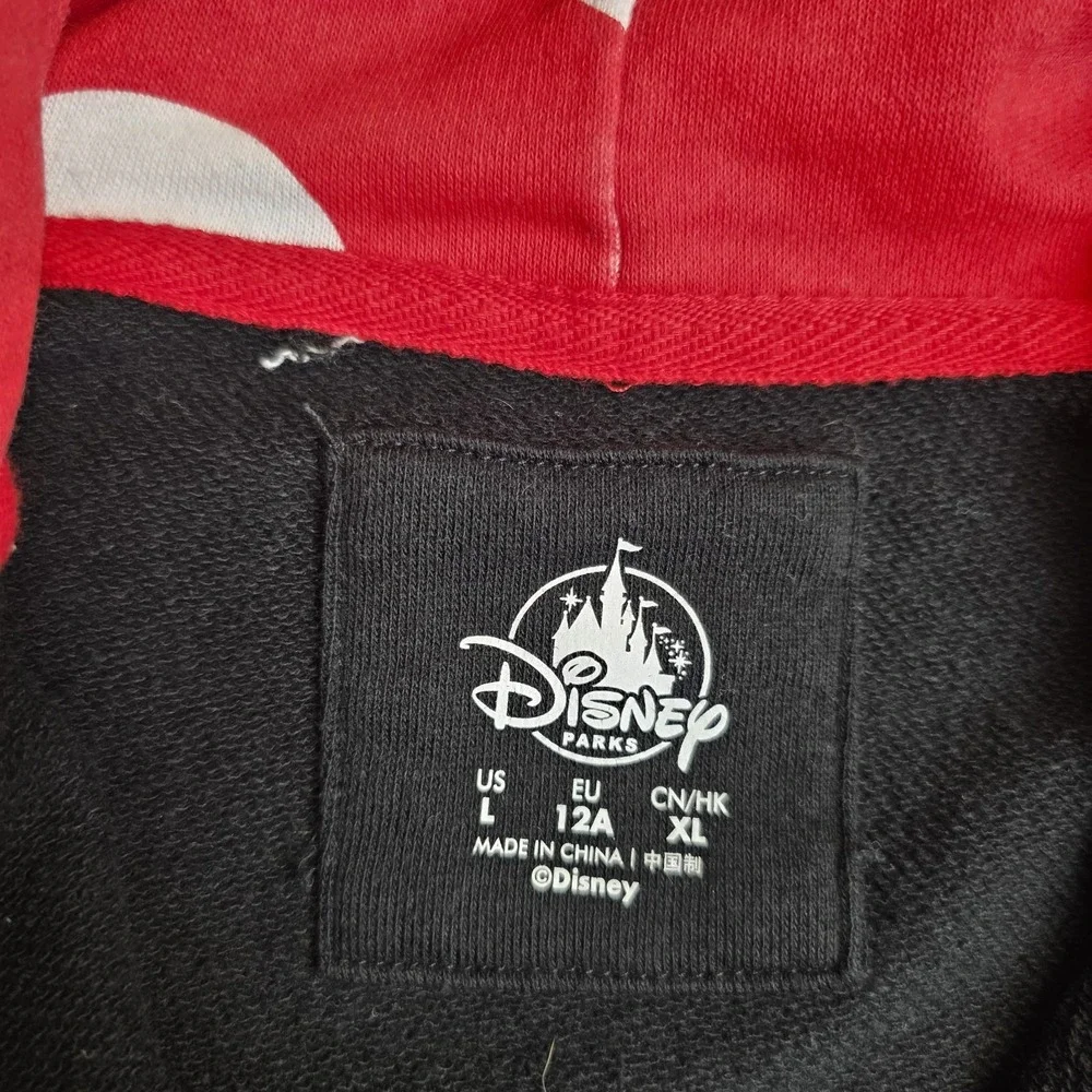 Minnie Mouse Zip Up Ears & Bow‎ Hoodie Official Disney Polka Dots Kids Large